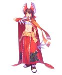  1girl benikurage bruise claws cookie_(touhou) cosplay full_body guilty_gear highres injury navel raven_(guilty_gear) raven_(guilty_gear)_(cosplay) sarashi solo standing stomach tarmo touhou transparent_background 