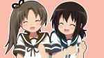  2girls animated animated_gif ayanami_(kantai_collection) blush_stickers closed_eyes fubuki_(kantai_collection) hangaku kantai_collection multiple_girls 