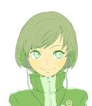  green_eyes headphones mukiryoku persona persona_4 satonaka_chie short_hair smile 