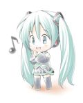  aqua_hair bad_id chibi detached_sleeves hatsune_miku headset highres long_hair musical_note musical_notes skirt twintails vocaloid yaguchiya 