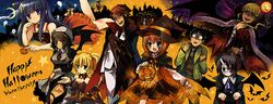  frederica_bernkastel halloween hat kanon_(umineko) kiseru pipe pumpkin pumpkins shannon suzushiro_kurumi umineko_no_naku_koro_ni ushiromiya_battler ushiromiya_george ushiromiya_jessica ushiromiya_maria witch witch_hat 