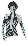  black_hair hitoshura male oekaki shin_megami_tensei shin_megami_tensei_iii:_nocturne shin_megami_tensei_nocturne shirtless tattoo tattoos 