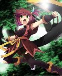  aro brown_hair green_eyes nan open_mouth side_ponytail tales_of_(series) tales_of_vesperia weapon 