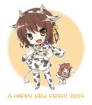 asahina_mikuru chibi cow_print kona kona_(canaria) new_year suzumiya_haruhi suzumiya_haruhi_no_yuuutsu thighhighs 