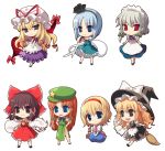  blonde_hair blue_eyes book broom brown_eyes brown_hair chibi gap hairband hakurei_reimu hat hong_meiling izayoi_sakuya japanese_clothes katana kirisame_marisa konpaku_youmu konpaku_youmu_(ghost) leona_(pixiv) long_hair maid miko myon purple_eyes red_eyes red_hair redhead ribbon ribbons short_hair silver_hair star stars sword touhou violet_eyes weapon witch yakumo_yukari 