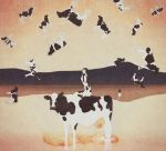  cow cow_print kumaori_jun surreal water 
