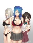  3girls hamakaze_(kantai_collection) highres kantai_collection looking_at_viewer multiple_girls naganami_(kantai_collection) taka_(vert_320) urakaze_(kantai_collection) 