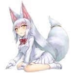  highres kemono_friends kemonomimi_mode oinari-sama_(kemono_friends) sakuragi_rian white_hair 