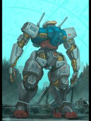  beam_cannon bottoms1237 commentary_request earth_federation earth_federation_space_forces fusion guncannon gundam highres mecha mecha_focus mobile_suit mobile_suit_gundam no_humans o'neill_cylinder original realistic redesign robot roundel rx-78-2_gundam science_fiction signature space_habitat v-fin 