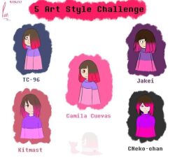 1girl artstyle bete_noire brown_hair camila_cuevas closed_mouth cneko-chan different_artstyle english_text glitchtale gradient_hair hair_covering_one_eye hair_over_one_eye jakeiartwork long_sleeves looking_at_viewer multicolored_hair multiple_views pink_eyes pink_hair pink_sweater purple_sweater short_hair smile solo sweater tc-96 text two-tone_sweater white_background