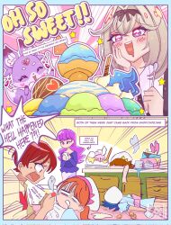  arisugawa_himari blonde_hair blue_hair bowl brown_hair cellphone cherrieflavors closed_eyes drooling eggshell exhausted face_down food giving_up_the_ghost highres ice_cream kenjou_akira kirakira_precure_a_la_mode kirarin_(precure) kotozume_yukari mashu-tan measuring_cup meitantei_precure! moria_luluka multiple_girls orange_hair pekorin_(precure) phone precure purple_hair red_eyes red_hair smartphone smile spoon tategami_aoi unconscious usami_ichika violet_eyes wooden_spoon 