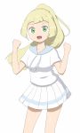  blonde_hair green_eyes highres lillie_(pokemon) pokemon pokemon_(game) pokemon_sm poyoshii skirt 
