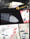  1girl bullet comic headgear highres kantai_collection launching missile missile_pod murakumo_(kantai_collection) shell_casing sleeping tsukemon 