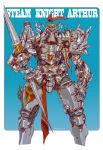  armor emblem highres holding holding_weapon knight lance looking_at_viewer mecha original polearm steampunk weapon 