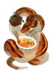 2017 artist_name boa_constrictor food hardboiled_egg jeniak no_humans noodles original ramen scales simple_background snake sparkle white_background 
