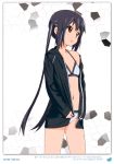  1girl absurdres black_hair brown_eyes errant highres hood hoodie k-on! long_hair looking_away nakano_azusa solo twintails 