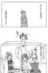  arms_up birthday_cake cake chaco curly_hair doujinshi food freyja_wion kaname_buccaneer macross macross_delta makina_nakajima mikumo_guynemer mirage_farina_jenius monochrome translation_request 