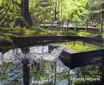  artist_name bench bush colored_pencil_(medium) commentary_request grass no_humans original outdoors park plant pond realistic ryota884 scenery tagme traditional_media tree water 