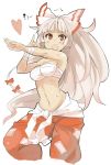  breasts fujiwara_no_mokou hiruma_andon large_breasts long_hair red_eyes ribbon sarashi touhou white_hair 