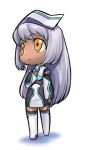  00s 1girl boots chibi dark_skin kirschwasser long_hair simple_background solo thigh-highs xenosaga 