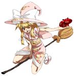  blonde_hair broom broom_riding hat japanese_clothes kimono kirisame_marisa kirisato_itsuki oekaki touhou witch_hat 