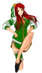  braid contemporary hands_on_hips hong_meiling hood hooded_jacket jacket red_eyes red_hair redhead sleeves_pushed_up task_(artist) touhou twin_braids 