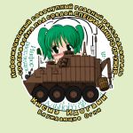  bucket chibi commentary_request green_hair kisume lowres mecha_to_identify military russian sakurato_tsuguhi touhou twintails 