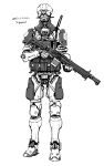  gun holding holding_gun holding_weapon military_police original robot science_fiction sigama solo weapon white_background 