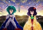  2girls cover cover_page doujin_cover hieda_no_akyuu madara_inosuke multiple_girls touhou wriggle_nightbug 