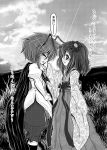  2girls comic crying greyscale hieda_no_akyuu madara_inosuke monochrome multiple_girls page_number touhou translation_request wriggle_nightbug 