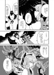  6+girls black_wings cirno fuuzasa highres ice ice_wings luna_child multiple_girls shameimaru_aya skirt star_sapphire sunny_milk touhou translation_request wings 