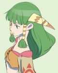  1girl breasts feena_(grandia) grandia grandia_i green_eyes green_hair hair_ornament hair_tubes long_hair solo sones sones-krt 