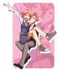  2girls amanda_o&#039;neill converse dual_persona green_eyes grin kobayashi_sakon little_witch_academia multiple_girls necktie orange_hair reverse_trap school_uniform shoes short_hair skirt smile sneakers 