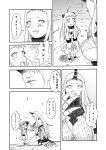  2girls absurdres breasts comic highres horn horns kantai_collection large_breasts long_hair multiple_girls northern_ocean_hime seaport_hime shinkaisei-kan sideboob translation_request 