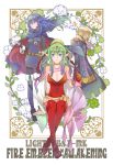  3girls blue_hair blush breasts brown_hair cape chiki dress female_my_unit_(fire_emblem:_kakusei) fingerless_gloves fire_emblem fire_emblem:_kakusei fire_emblem:_mystery_of_the_emblem gloves green_eyes green_hair hair_ornament hair_ribbon jewelry kizuki_miki long_hair looking_at_viewer lucina multiple_girls my_unit_(fire_emblem:_kakusei) pointy_ears ponytail ribbon smile thigh-highs tiara 