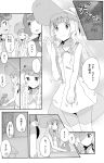  3girls blonde_hair classroom comic highres kuriyama lillie_(pokemon) mallow_(pokemon) multiple_girls pokemon pokemon_(anime) pokemon_(game) pokemon_sm pokemon_sm_(anime) rain satoshi_(pokemon) suiren_(pokemon) translation_request 