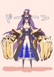  3girls akino_sora anger_vein bb_(fate/extra_ccc) blue_bow blue_eyes bow breast_rest breasts breasts_on_head claws cleavage fate/extra fate/extra_ccc fate/grand_order fate_(series) hair_bow highres huge_breasts human_tower large_breasts long_hair maebari meltlilith multiple_girls passion_lip pink_background pink_bow pink_eyes purple_hair shadow sketch spikes stacking strap translation_request very_long_hair violet_eyes 