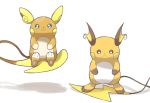  alola_form alolan_raichu blue_eyes commentary_request floating no_humans pokemon pokemon_(creature) raichu sasa_kichi smile tail 