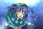  hair_bobbles hair_ornament happy hat hidari_(artist) hidari_(coletica) kawashiro_nitori smile touhou twintails underwater 
