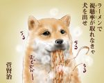  dog eating food noodles ramen shiba_inu translation_request ujiga_waita 