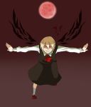  blonde_hair darkness ex-rumia moon red_eyes red_moon rumia short_hair torinone touhou wings 