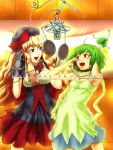  green_hair highres macross macross_frontier nora_hitsuji ranka_lee sheryl_nome singing 