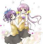  bad_id multiple_girls original purple_eyes purple_hair skirt tsukiyo tsukiyo_(skymint) violet_eyes 