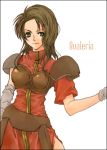  brown_hair character_name gensou_suikoden gensou_suikoden_i gensou_suikoden_ii green_eyes jackallminds long_hair lowres suikoden suikoden_i suikoden_ii valeria_(suikoden) 