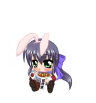  animated animated_gif bunny_ears chibi ear_wiggle eating gif green_eyes happy kanon kawasumi_mai lowres rabbit_ears transparent_background 