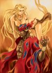  barbariccia barefoot bikini blonde_hair bracelet final_fantasy final_fantasy_iv horns jewelry kareji loincloth long_hair male necklace pointy_ears rubicante swimsuit very_long_hair 