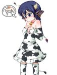  bad_id bell bell_collar blue_hair braid caryo collar cow_ears cow_girl cow_print cow_tail cowgirl flat_chest horns single_braid tail tam2 tears thigh-highs thighhighs 