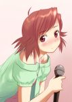 bare_shoulders blush face kannagi microphone sakaki_imasato 