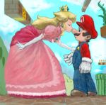 dress kiss mario nintendo pon princess_peach super_mario_bros.