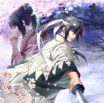  black_hair hakuouki_shinsengumi_kitan hijikata_toshizou_(hakuouki) kazuki_yone violet_eyes yukimura_chizuru 